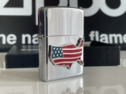 Zapalniczka Zippo 2007, Flaga USA, High Polish Chrome