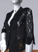Elegancki koronkowy żakiet - marynarka 