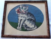 Obraz Gobelin kot z ramką PRL