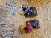 Komplet sztućców stal nierdzewna połysk złote Rosa Bella zestaw 24 elementy