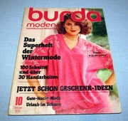 Burda Moden 10/1978 + wykroje  Vintage Moda szycie krawiectwo