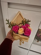 Róże mydlane w szkatułce