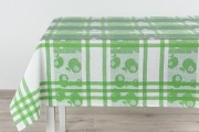 Obrus na stół 150x150 cm "Jabłkowy" (57% len, 43% bawełna)