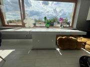 Biały,lakierowany wysoki połysk stół rozkładany 160-200 cm