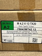 Śruba z łbem stożkowym M 4,2 X 13 TX20 1000sztuk plus bit