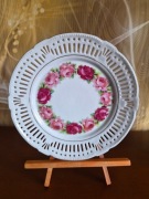 Porcelana Schwarzenhammer talerze ażurowe 3 sztuki