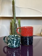 Zestaw 3 filiżanek do espresso pojemność 70ml w ciapki kolorowe 