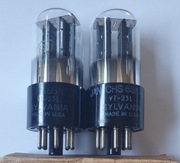 6SN7 GT VT-231 JAN-CHS Sylvania NOS Wojskowe Para Lampy USA 1940's Tube
