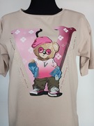 Śliczna koszulka bawełniana  z misiem