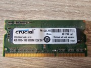 Crucial / Micron 4GB DDR3L 1600MHz PC3L-12800S SODIMM RAM laptop
