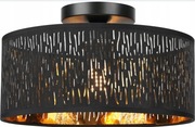 FRIDEKO HOME Nowoczesna lampa sufitowa czarna ażurowa okrągła Ø30cm X632