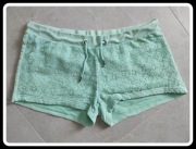 Esmara miętowe szorty z koronką 40 L - 42 XL