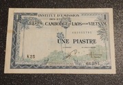 Banknot, Indochiny Francuskie 1954, 1 song, 1 piastre. Zapraszam