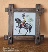 Obrazek ceramiczny żołnierz XVIII/XIXw francuski napoleoński. XXw.
