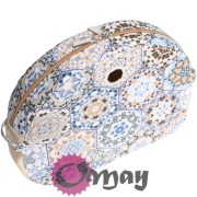 Beżowy organizer do Obag MOON LIGHT kafelki biszkopt niebieski wkład OMAY