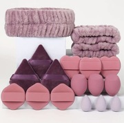 18 częściowy zestaw gąbek do makijażu Make Up opaska rękawki 