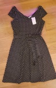Nowa Sukienka 38 czarna w kropki Jacqueline Riu