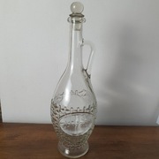 Szklana karafka z uchwytem i szklanym korkiem – Styl Vintage