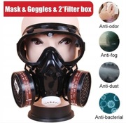 Maska Profesjonalna Okulary Filtry węglowe x 2 BHP BUDOWA Przeciwpyłowa