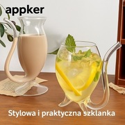 Szklanka ze słomką podwójna ścianka koktajle, soki