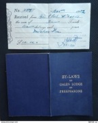 BARDZO RZADKA KARTA MASOŃSKA 1932 LOŻY MASONÓW Z GALENY 437 +++