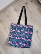 Torba na zakupy shopperka hand made flamingi  