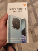 Xiaomi redmi note 14 pro+ 12/512 GB, nowy czarny 