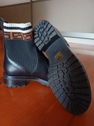 Buty Czarne botki damskie jesienno- zimowe rozmiar 37 