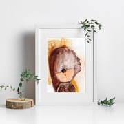 Akwarela A4 "Kobieta orientu" handmade