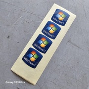 Oryginalna Naklejka Windows 7 2x2cm 20x20mm emblemat demontaż logo używane