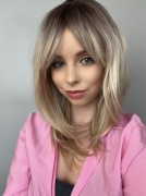 Peruka syntetyczna long bob mix blondów 