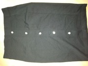 SPÓDNICA CZARNA DAMSKA MATERIAŁOWA 38