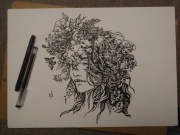 Rysunek: fryzura - cienk - b. tech. A3 250 g/m2