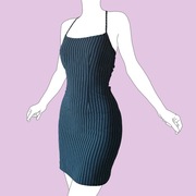 Sukienka czarno-biała w paski pionowe z H&M, 34 (XS)