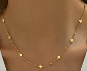 Naszyjnik damski z powłoką ze złota