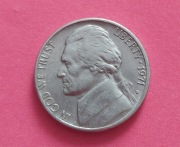 Moneta USA 5 CENTS 5 centów 1971r.  Jefferson Nickel