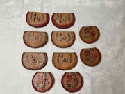 zestaw mini portmonetek indyjskich na drobiazgi, 10 szt kolorowe nowe