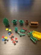 LEGO zestaw kwiaty, skrzynie, rower