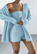 Błękitny komplet baby blue Shein Doda XS