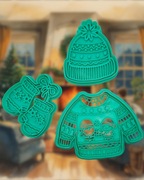 Zestaw Świąteczny 3w1: Sweter, Czapka i Rękawiczki – Foremki