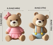 Figurki na tort 2 misie - chłopiec i dziewczynka