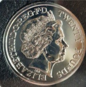 FOLDER OKOLICZNOSCIOWY 20 FUNTOW SREBRO + ZNACZKI 