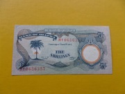 Biafra 5 Shillings 1969 Pick 3a UNC Numerator