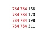 Złoty numer złote numery 784 784