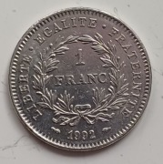 Francja  - 1 frank  - 1992r. 
