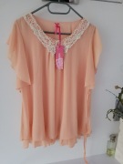 Nowa piękna morelowa zwiewna hiszpanka Hostar rozmiar L/XL 