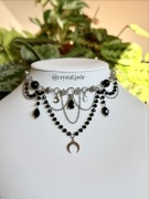 Naszyjnik z labradorytem, rękodzieło, stal nierdzewna