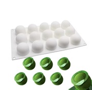 KULĘ PÓŁKOLE 15gn Śr 4cm forma silikonowa 29*17*3.5 do Pieczenia Monoporcje