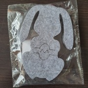 Filcowy zajączek na sztućce