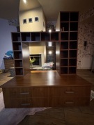 Szafka RTV drewniana organizer na płyty,gry stan bdb 